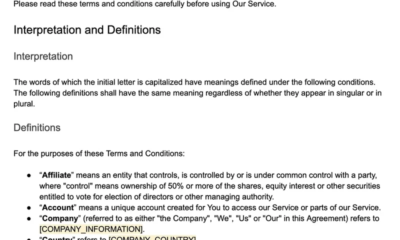 Terms of Service