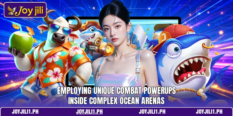 Employing unique combat powerups inside complex ocean arenas Employing unique combat powerups inside complex ocean arenas