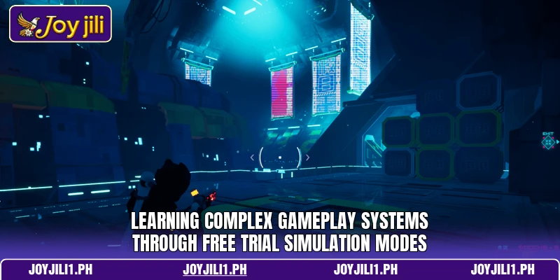 Learning complex gameplay systems through free trial simulation modes Learning complex gameplay systems through free trial simulation modes