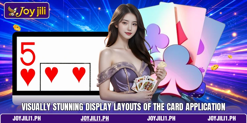 Visually stunning display layouts of the card application Visually stunning display layouts of the card application